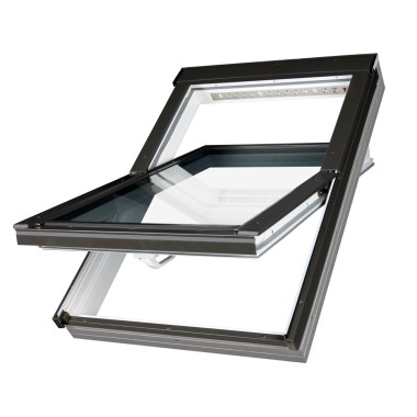 Okno dachowe PVC FAKRO ŁAZIENKOWE OKNA NA DACH 78X118 KOMPLET